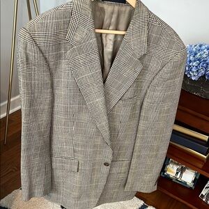 Ralph Lauren Black and White Sport Coat with Notched Lapel